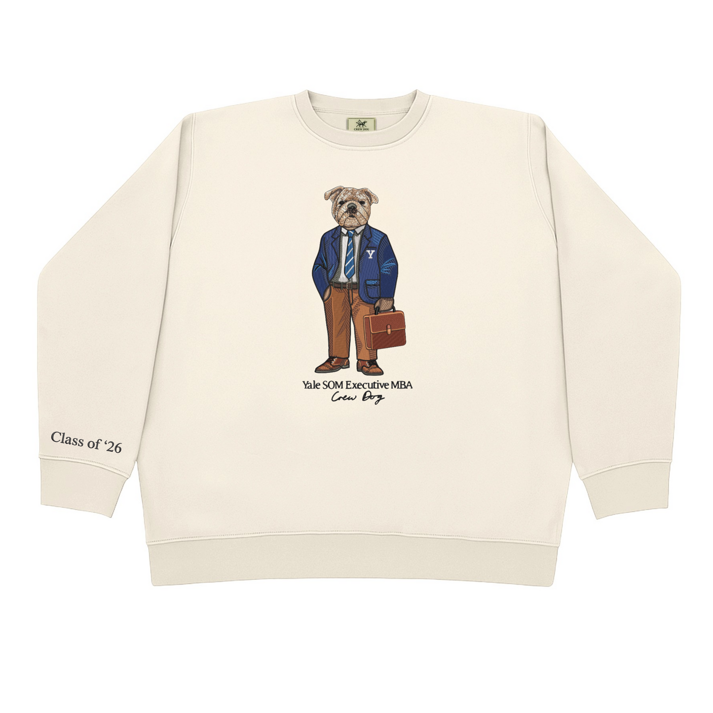 Yale SOM Executive MBA Men's Embroidered Crewneck