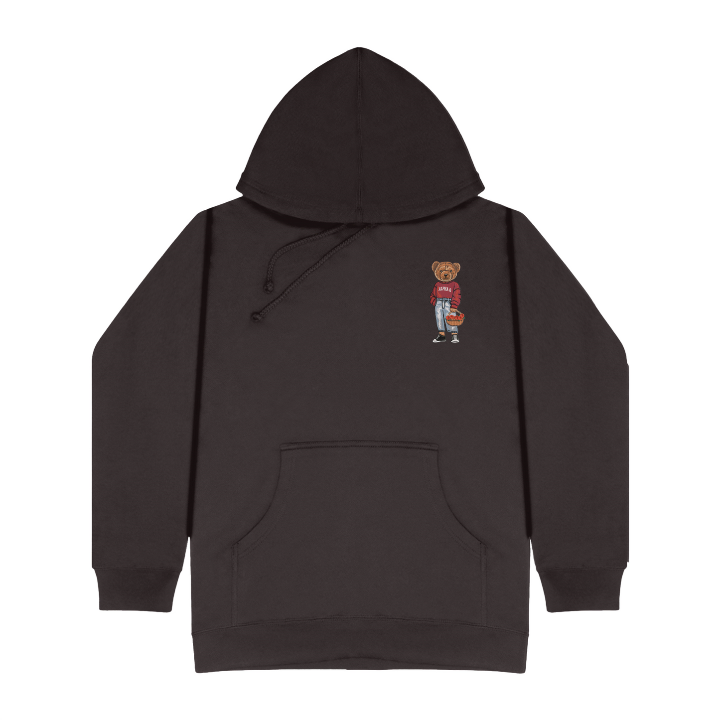 Alpha Omicron Pi Flowers Embroidered Hoodie