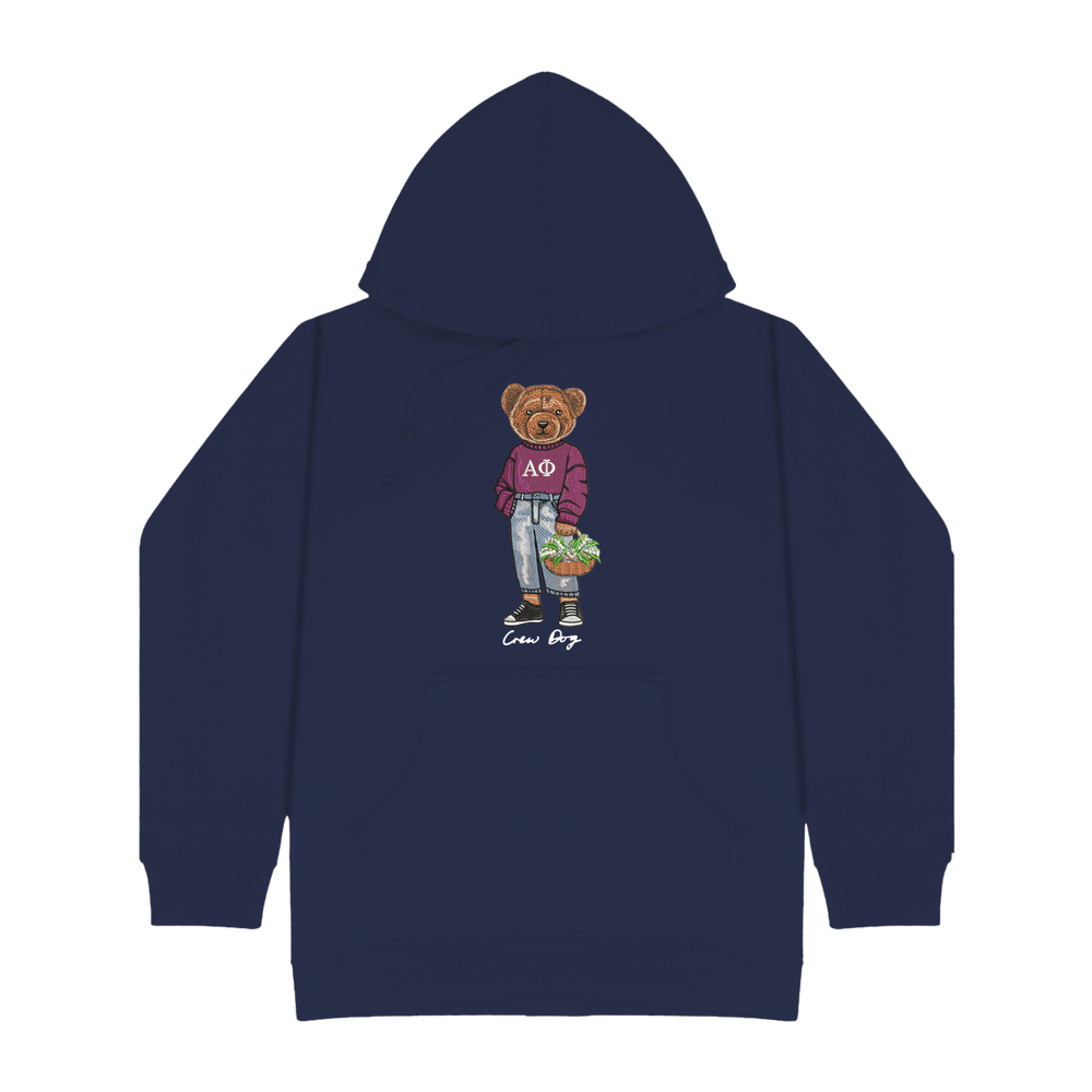 ΑΦ Flowers Embroidered Hoodie