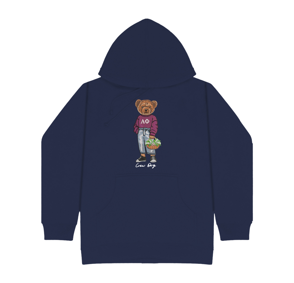 ΑΦ Flowers Embroidered Hoodie