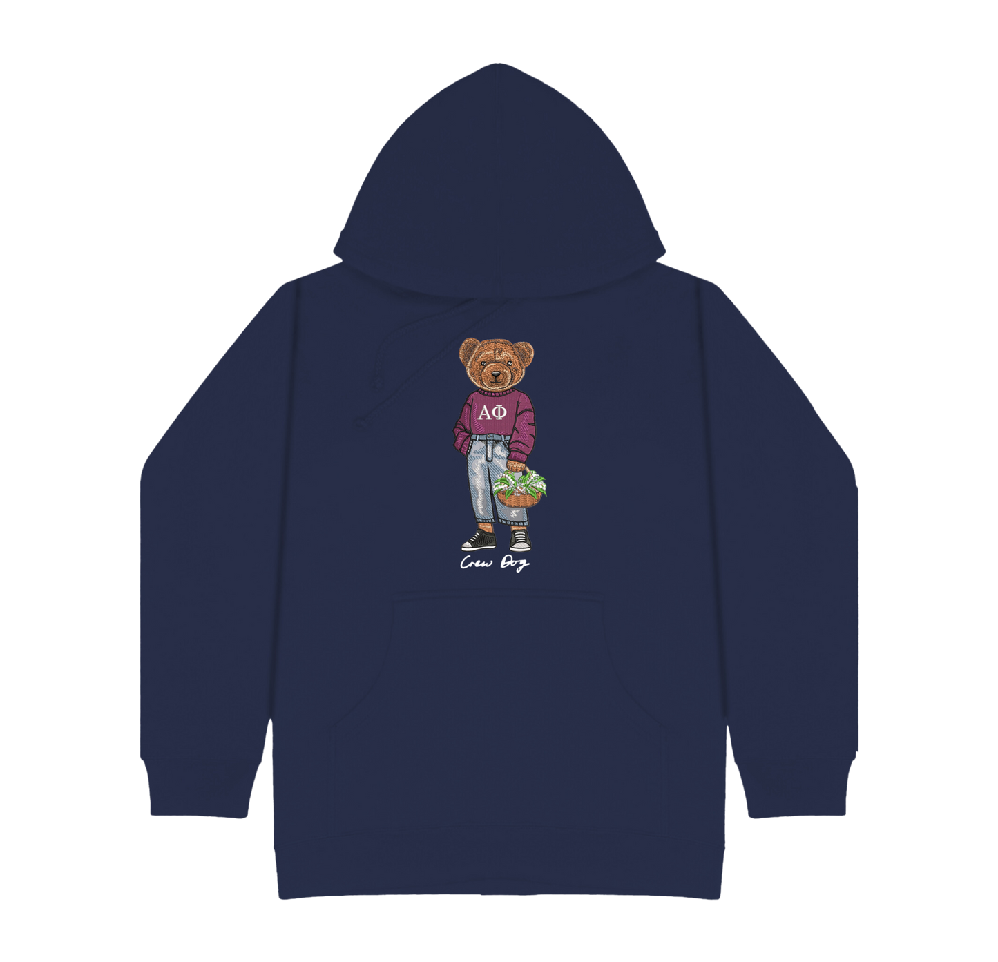 ΑΦ Flowers Embroidered Hoodie