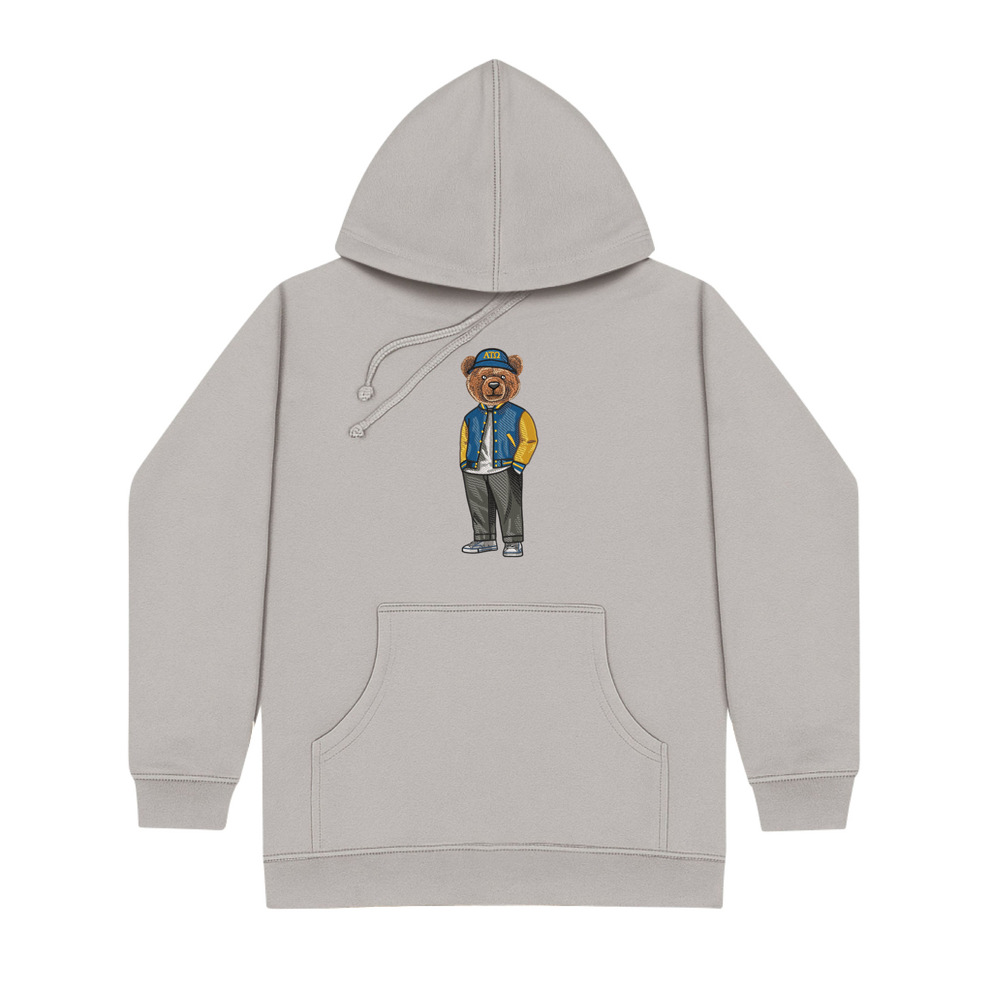 Alpha Tau Omega Bear Bucket Hat Embroidered Hoodie