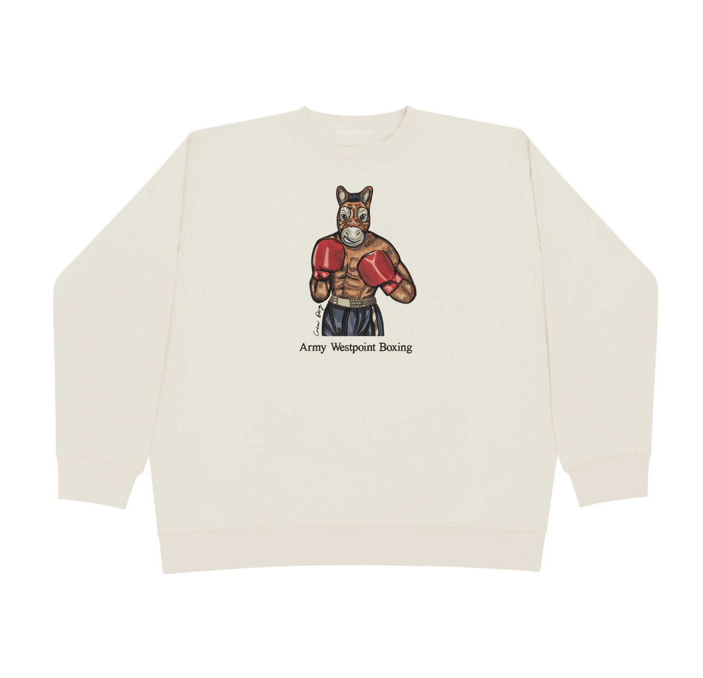 Army West Point Boxing Embroidered Crewneck