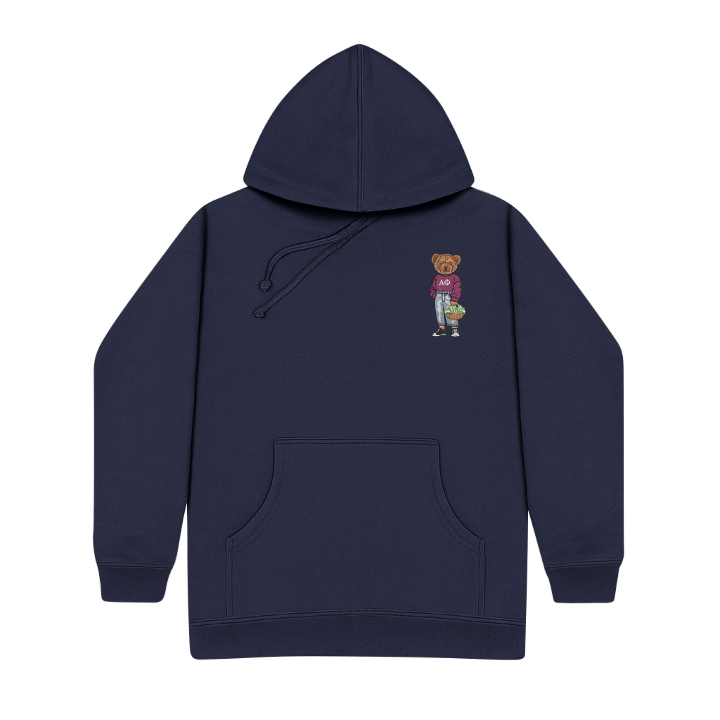 Alpha Phi Flowers Embroidered Hoodie