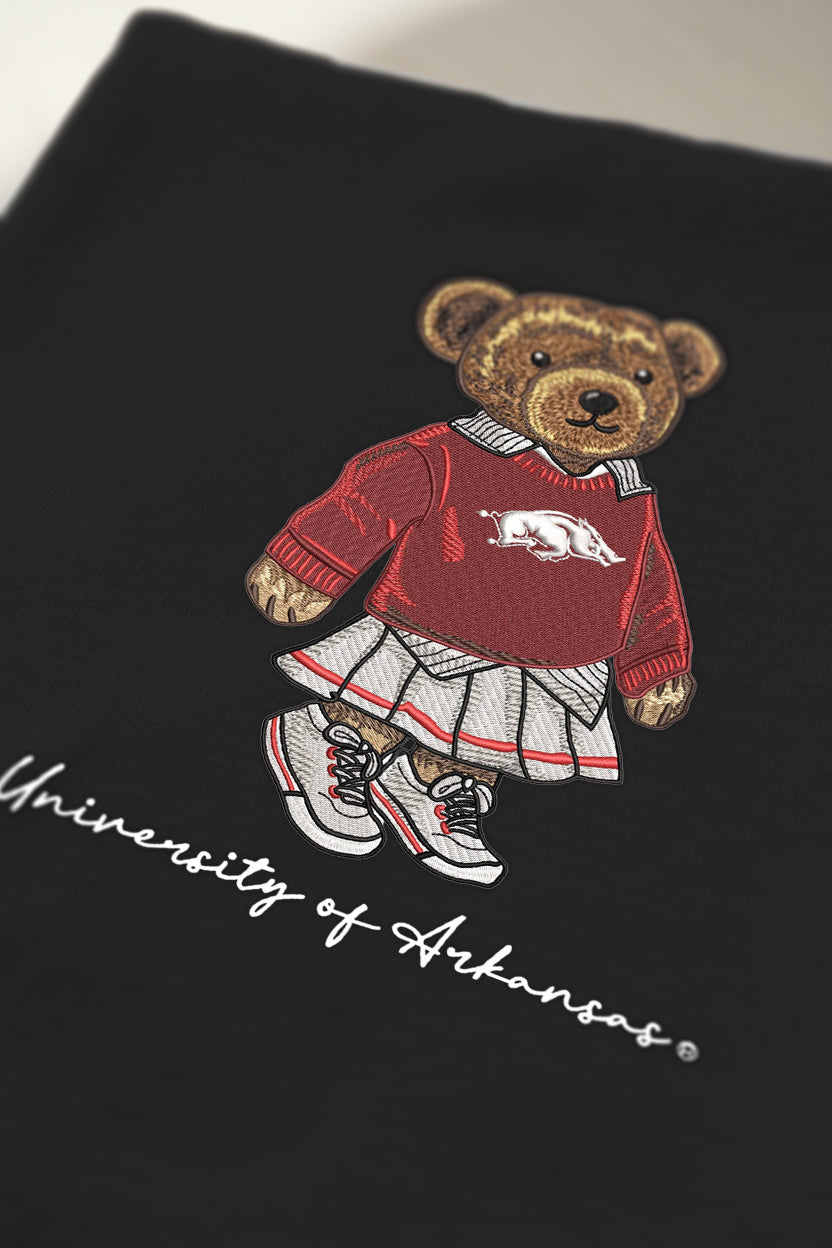 University of Arkansas Teddy Embroidered Crewneck