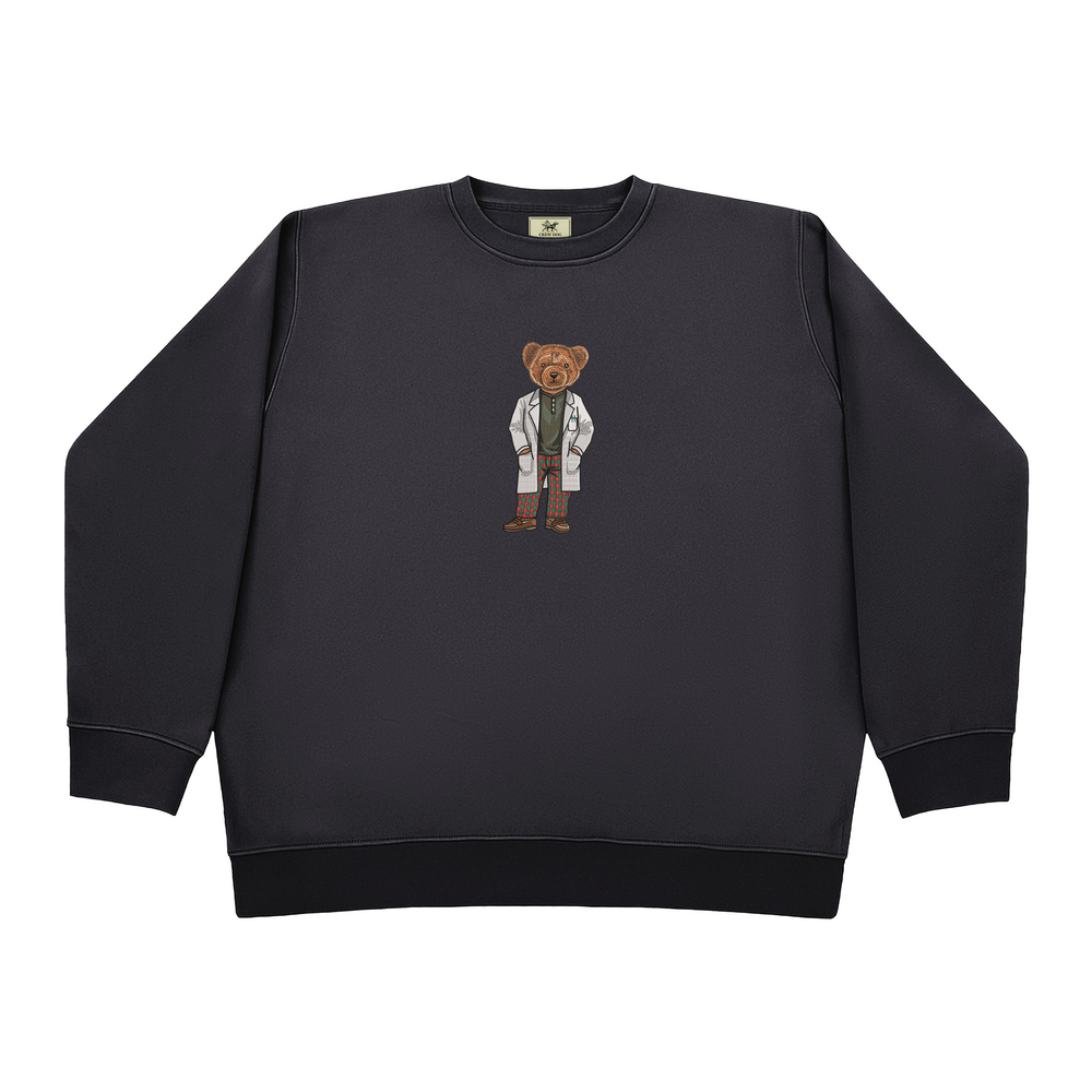 Bear Doctor Embroidered Crewneck