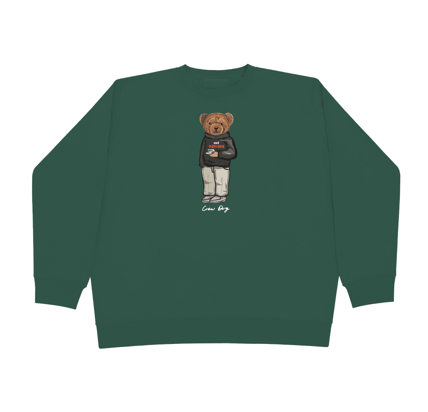 Cafe Bonjour Embroidered Crewneck