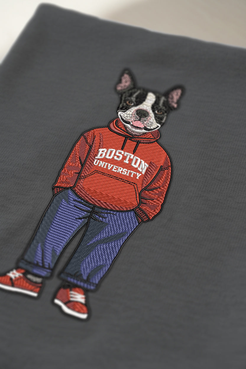 Boston University Original Embroidered Crewneck