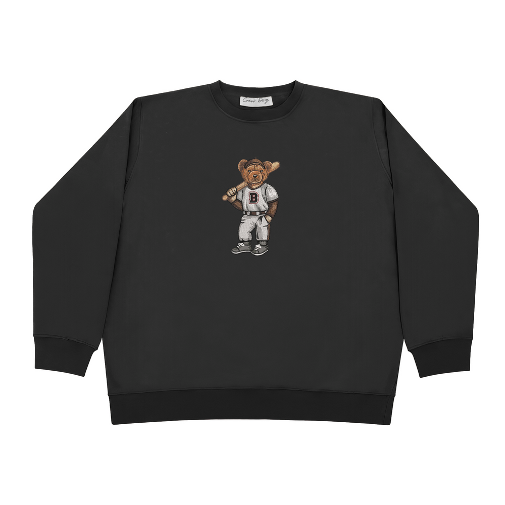 
                      
                        Brown Baseball Embroidered Crewneck
                      
                    