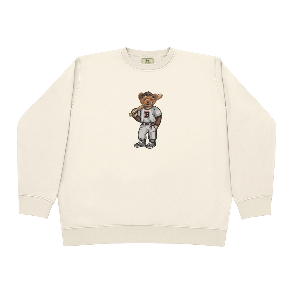 
                      
                        Brown Baseball Embroidered Crewneck
                      
                    