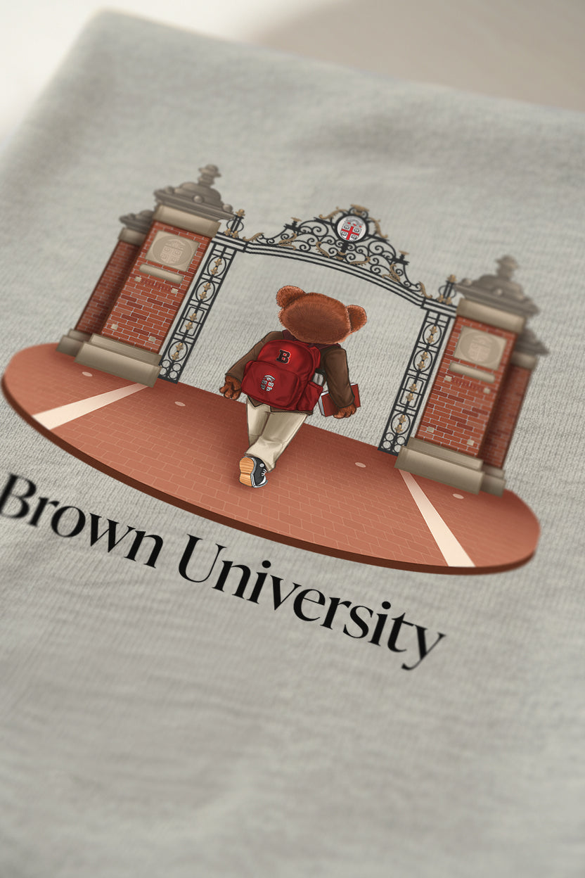 Brown Ceremonial Gates 1 Screen-printed Hoodie