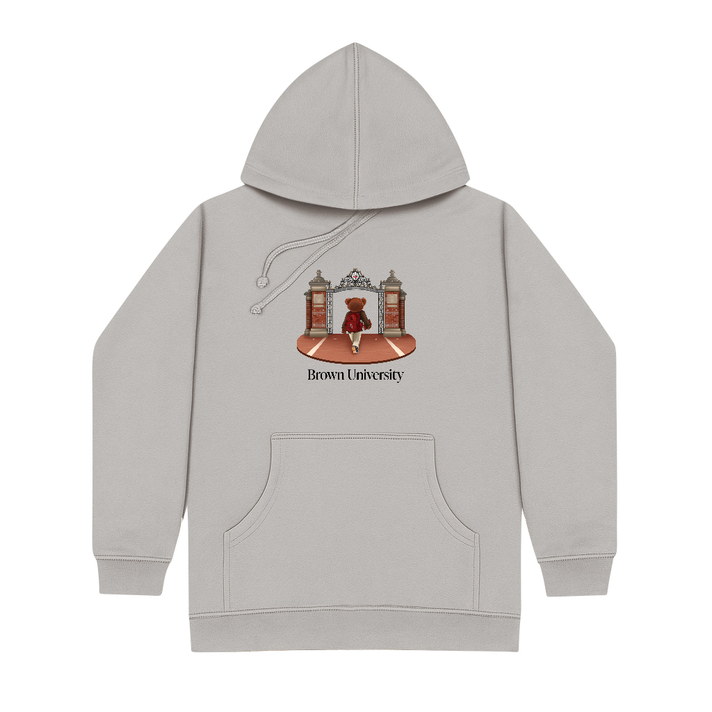 Brown Ceremonial Gates 1 Screen-printed Hoodie