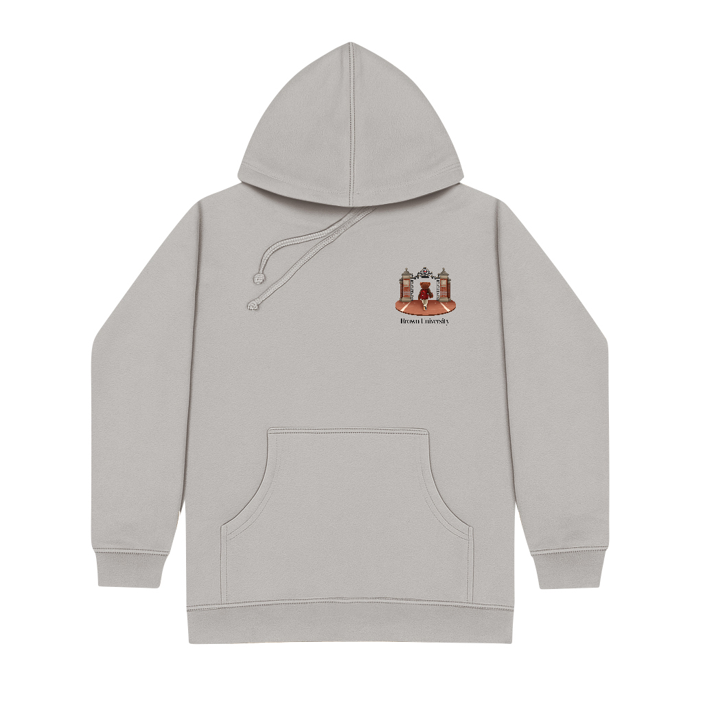 Brown Ceremonial Gates 1 Screen-printed Hoodie