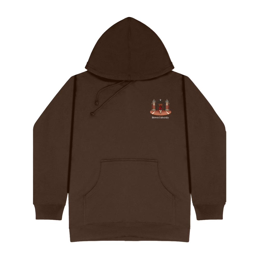 
                      
                        Brown Ceremonial Gates 1 Screen-printed Hoodie
                      
                    