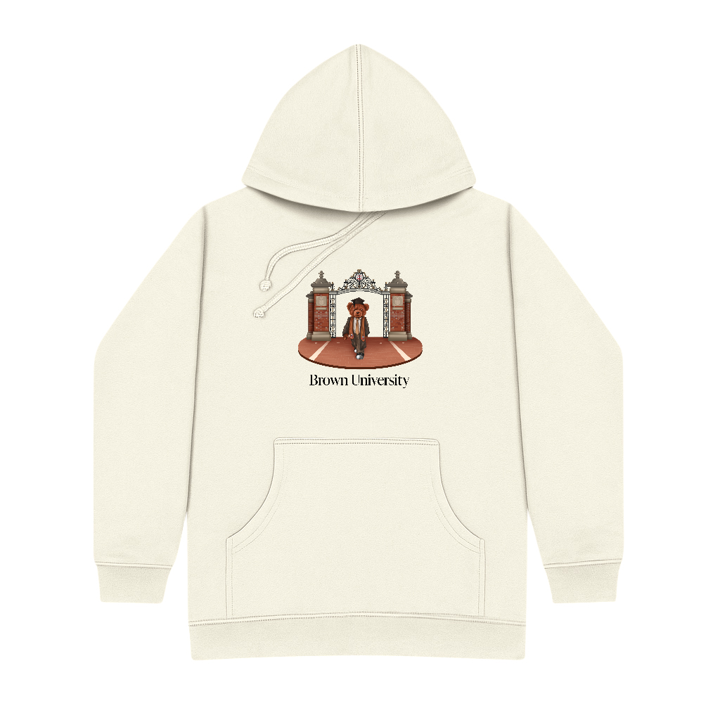 Brown Ceremonial Gates 2 Screen-printed Hoodie