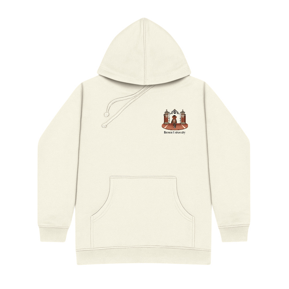 Brown Ceremonial Gates 2 Screen-printed Hoodie
