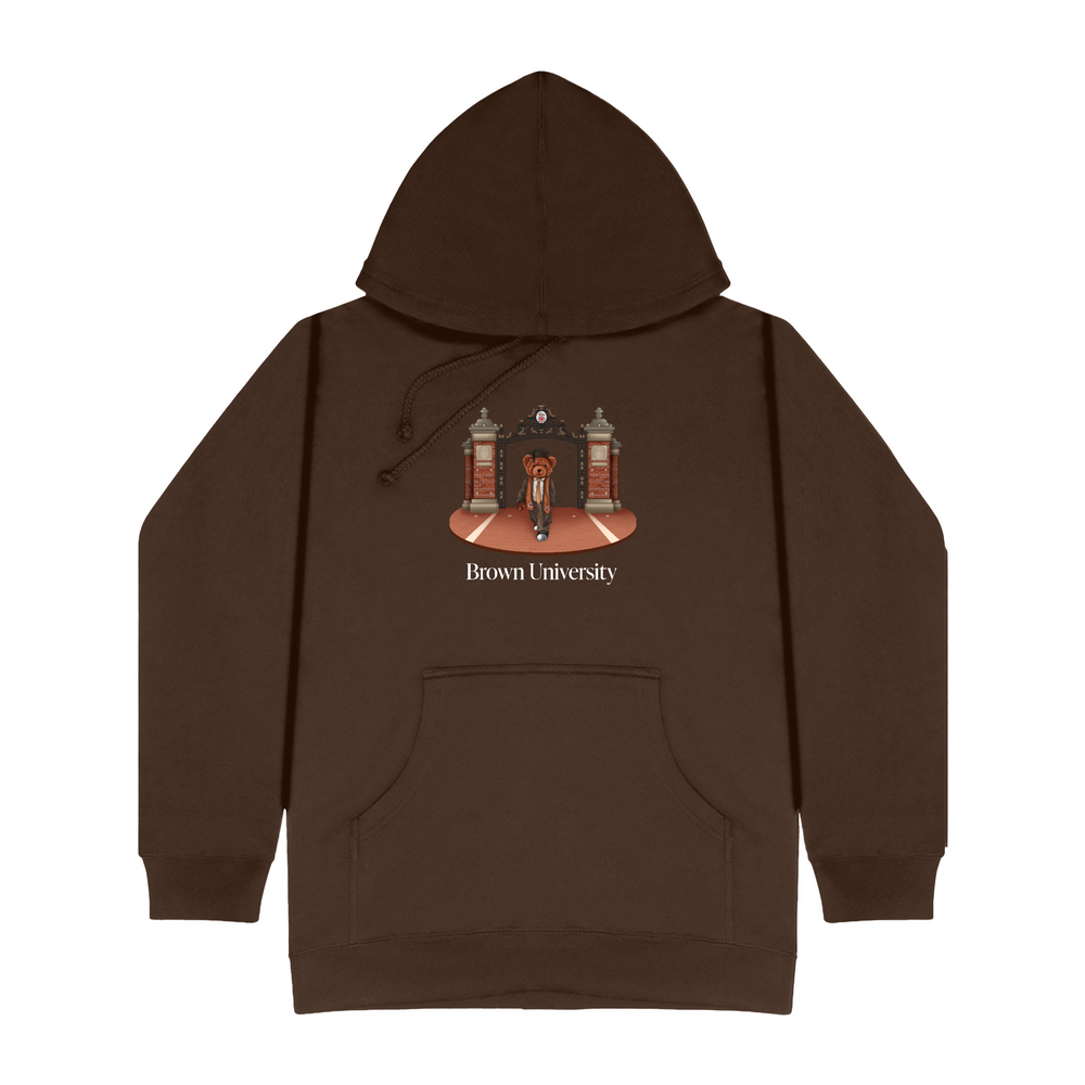 
                      
                        Brown Ceremonial Gates 2 Screen-printed Hoodie
                      
                    