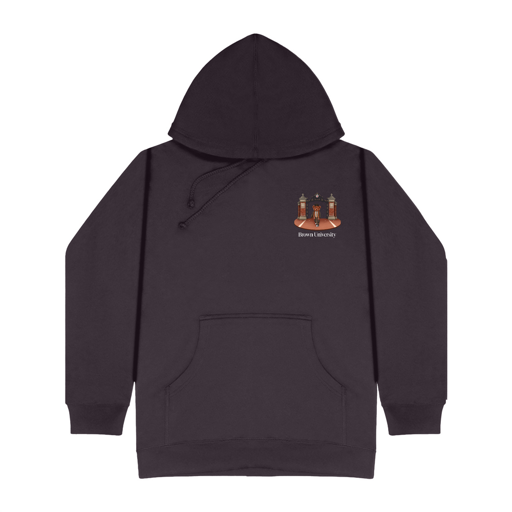 
                      
                        Brown Ceremonial Gates 2 Screen-printed Hoodie
                      
                    