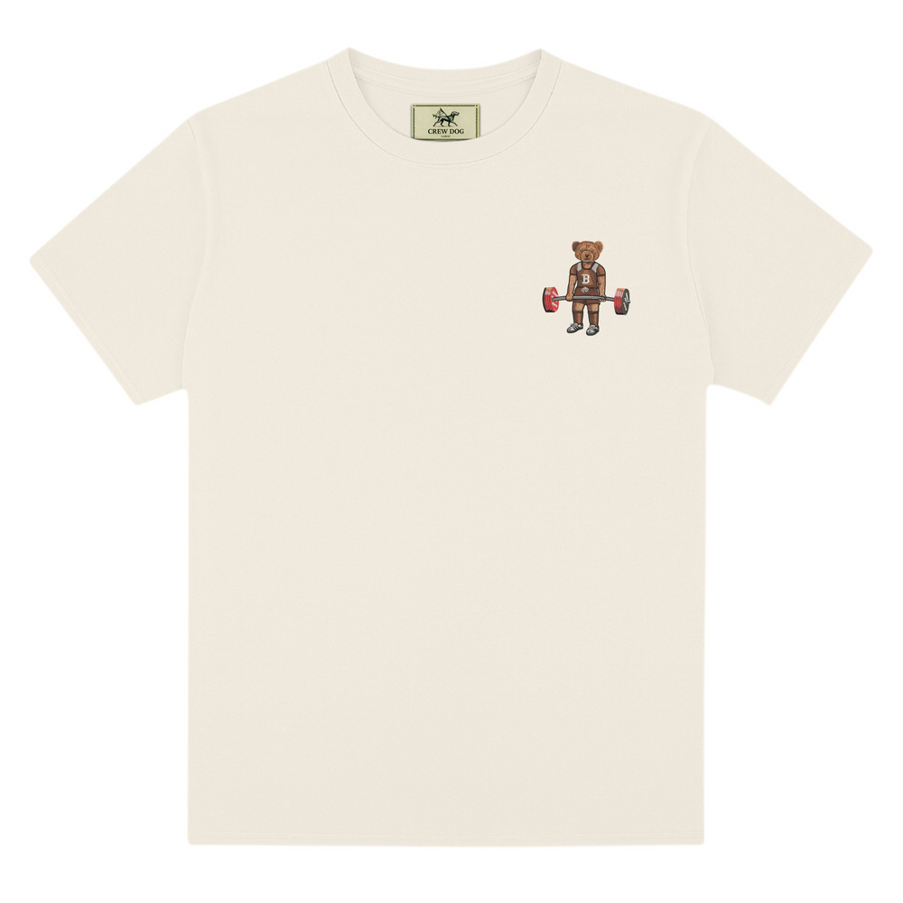 
                      
                        Brown Deadlifting Embroidered Tee
                      
                    