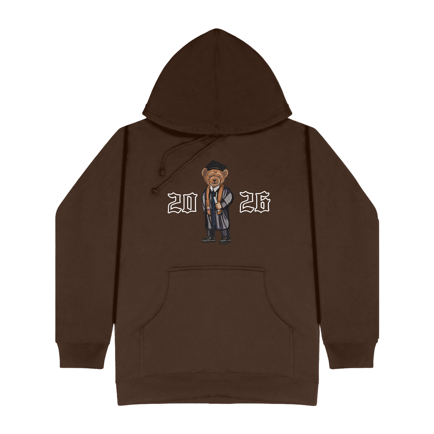 Brown Graduation 2026 Embroidered Hoodie