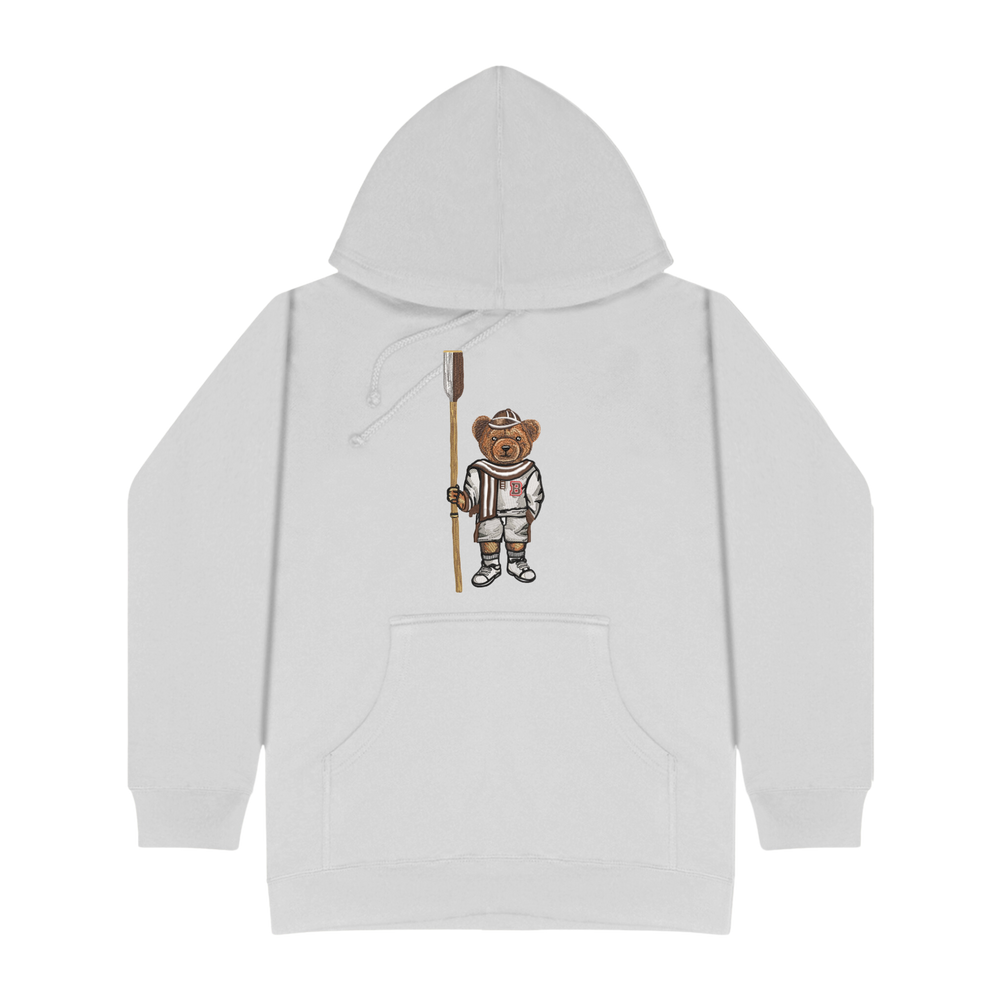 Brown Crew Embroidered Hoodie