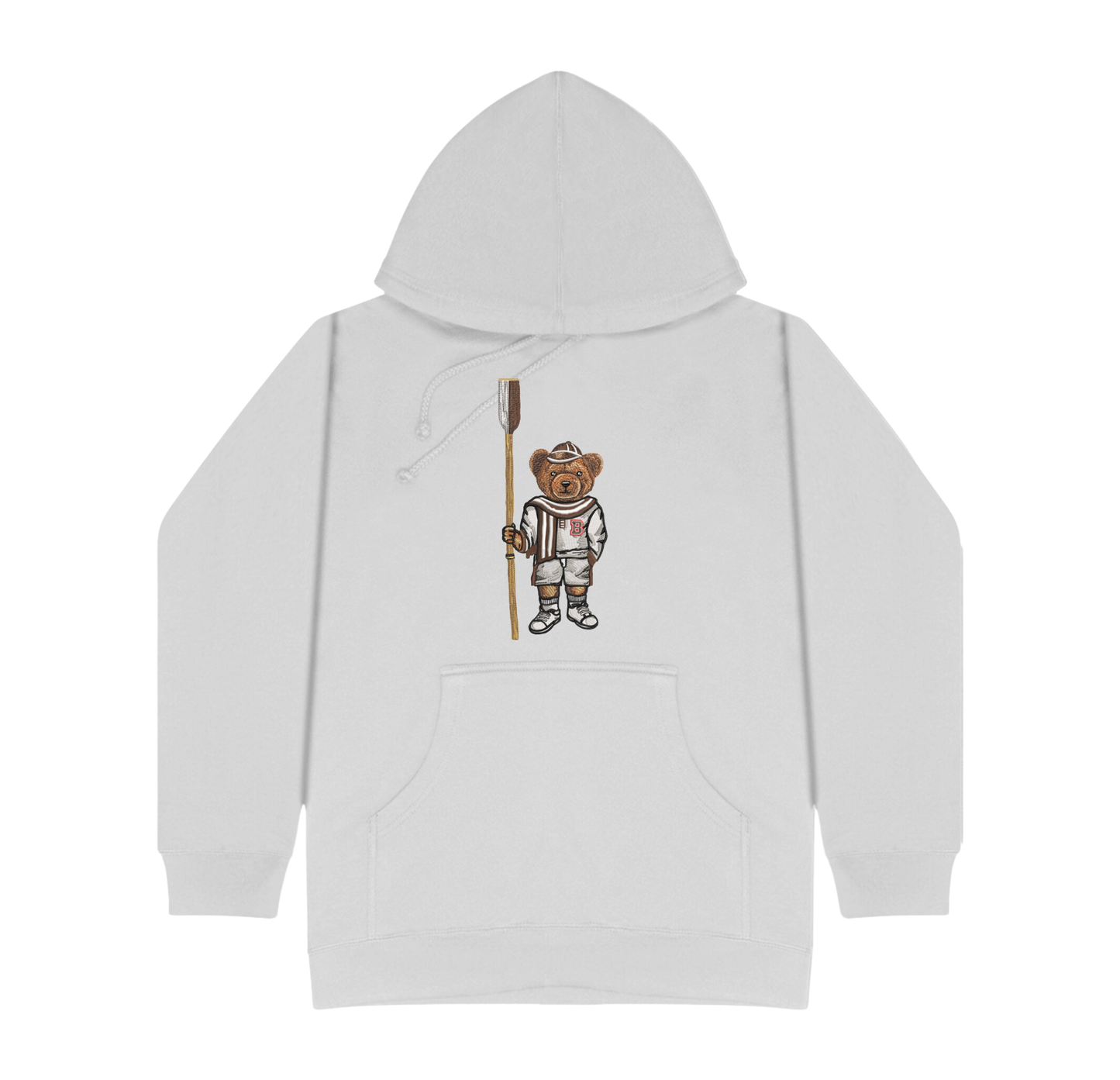 Brown Crew Embroidered Hoodie