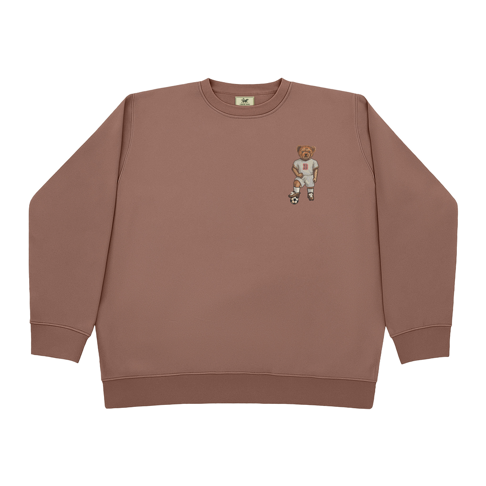
                      
                        Brown Soccer Embroidered Crewneck
                      
                    