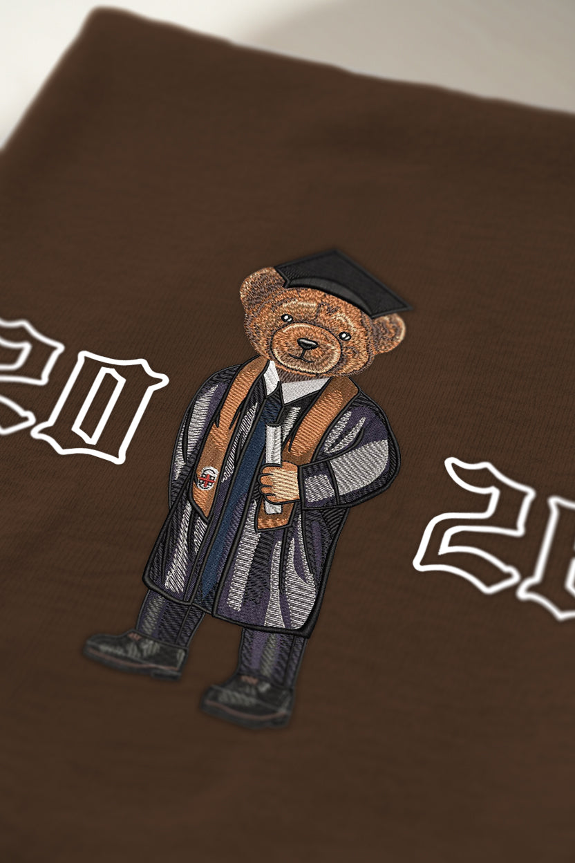Brown Graduation 2026 Embroidered Hoodie