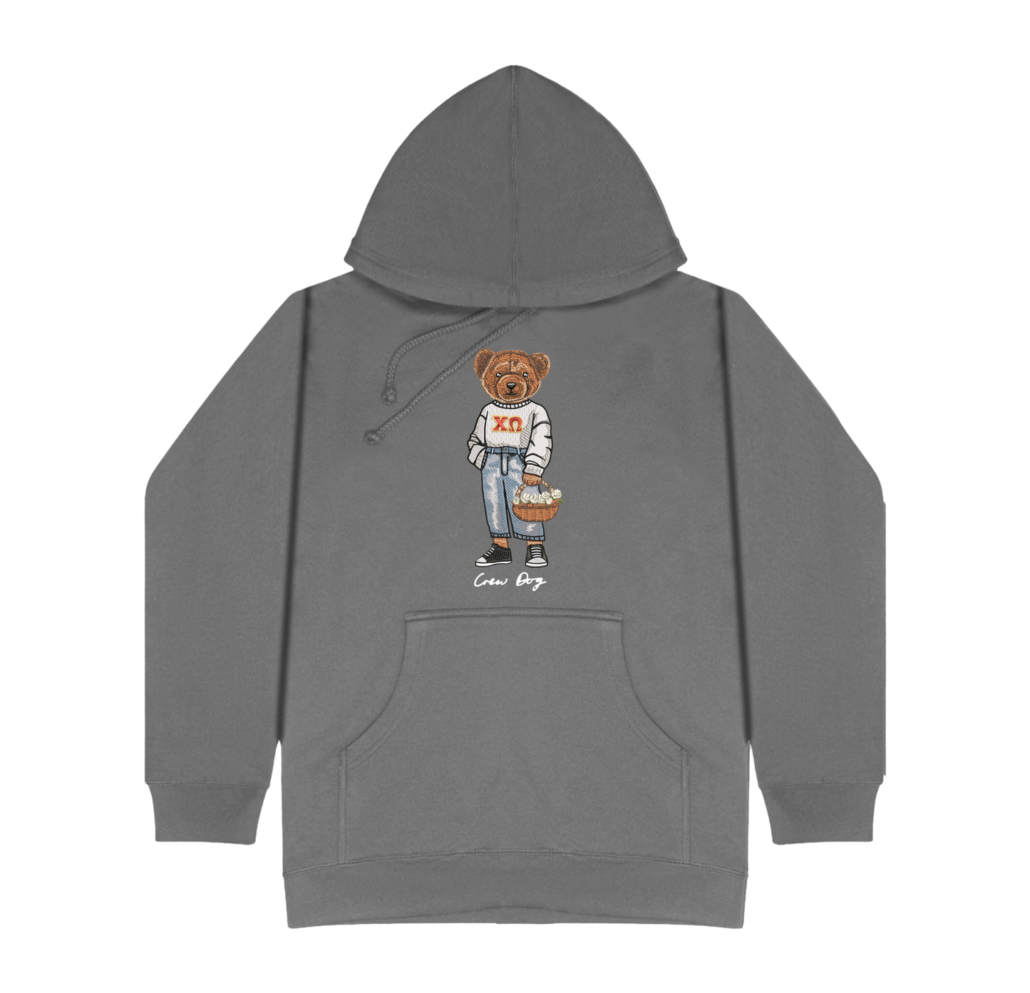 XΩ Flowers Embroidered Hoodie