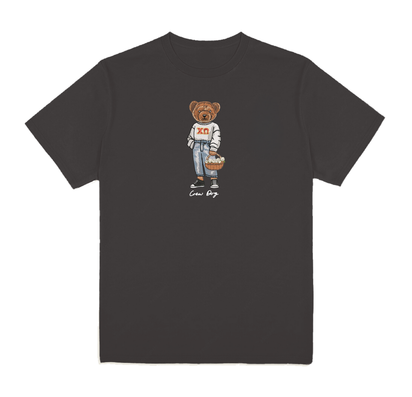 XΩ Flowers Embroidered Tee