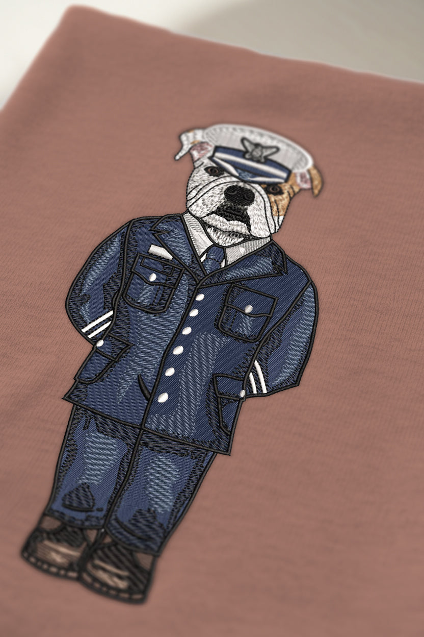 Coast Guard Dress Uniform Embroidered Crewneck