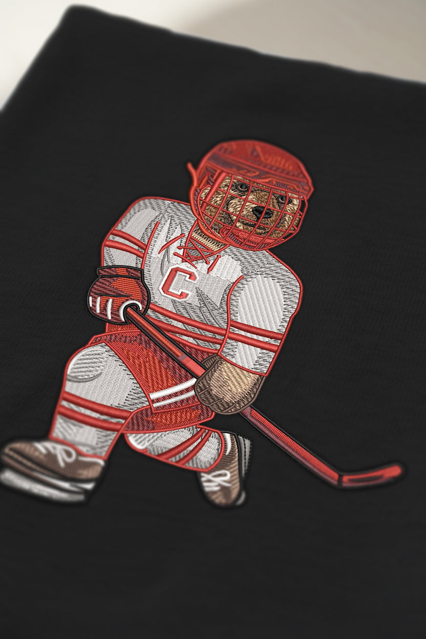 Cornell University Hockey Embroidered Tee