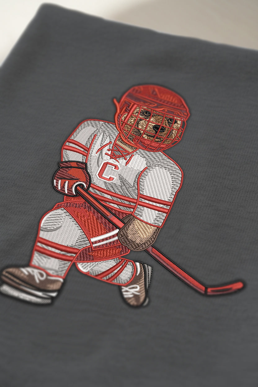 Cornell University Hockey Embroidered Crewneck