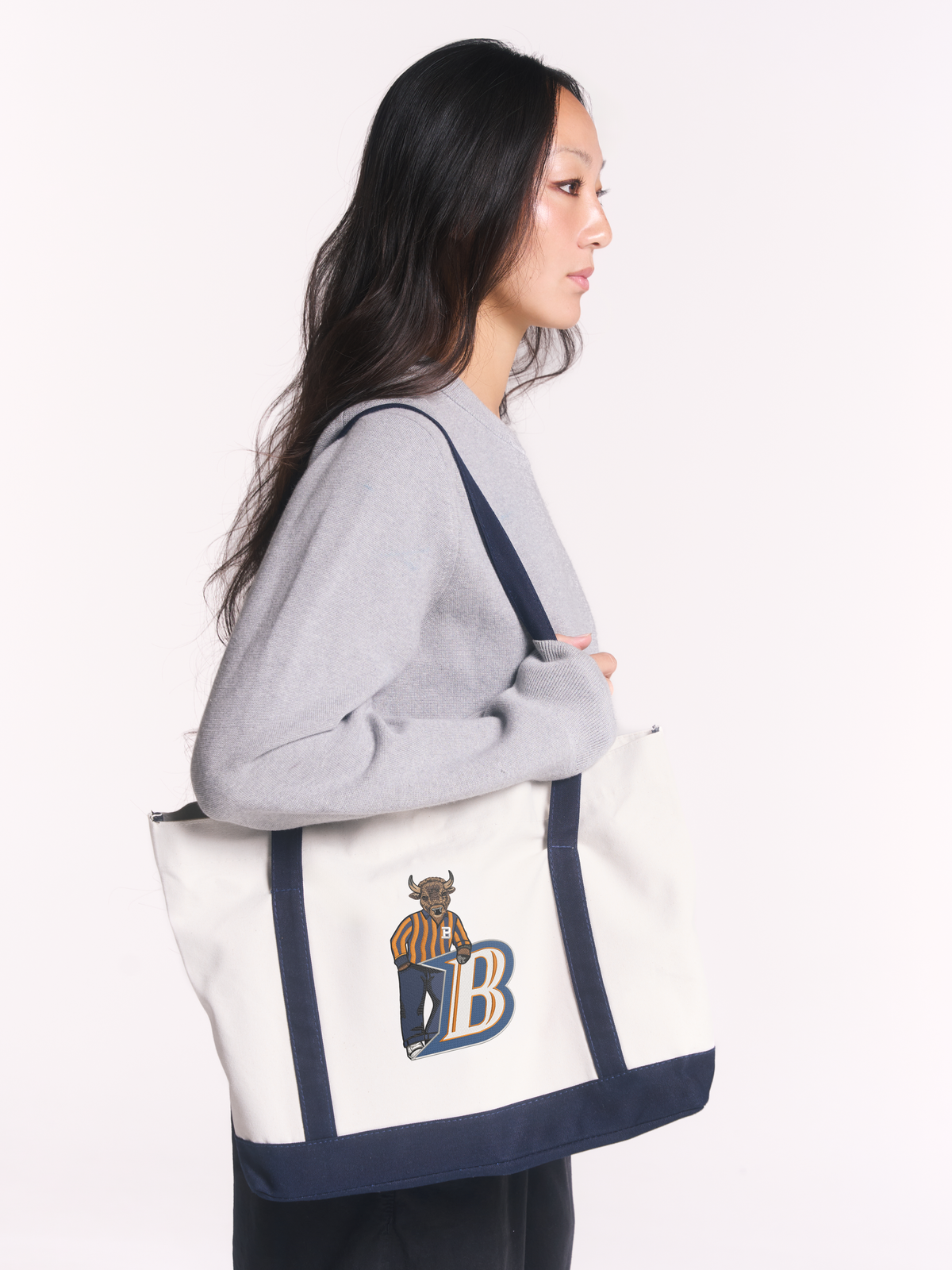 Bucknell Letter Embroidered Tote Bag