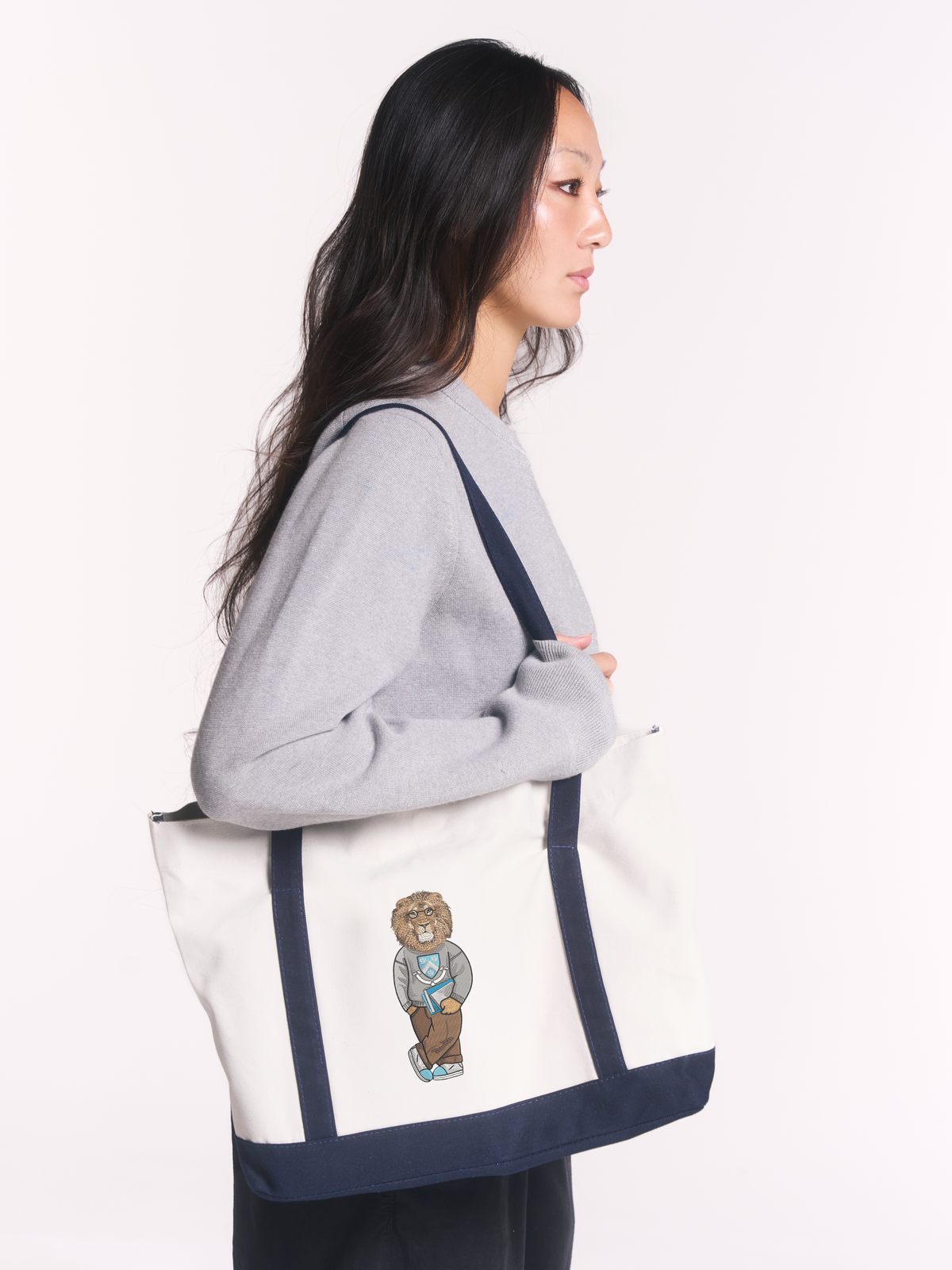 Columbia Sweater Embroidered Tote Bag
