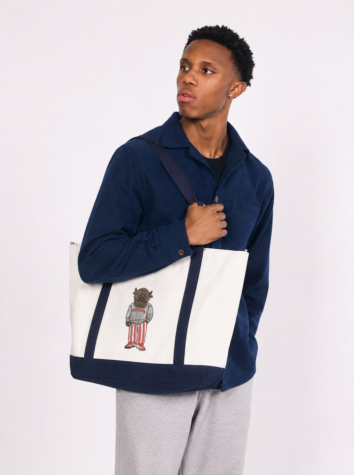 Indiana University Embroidered Tote Bag