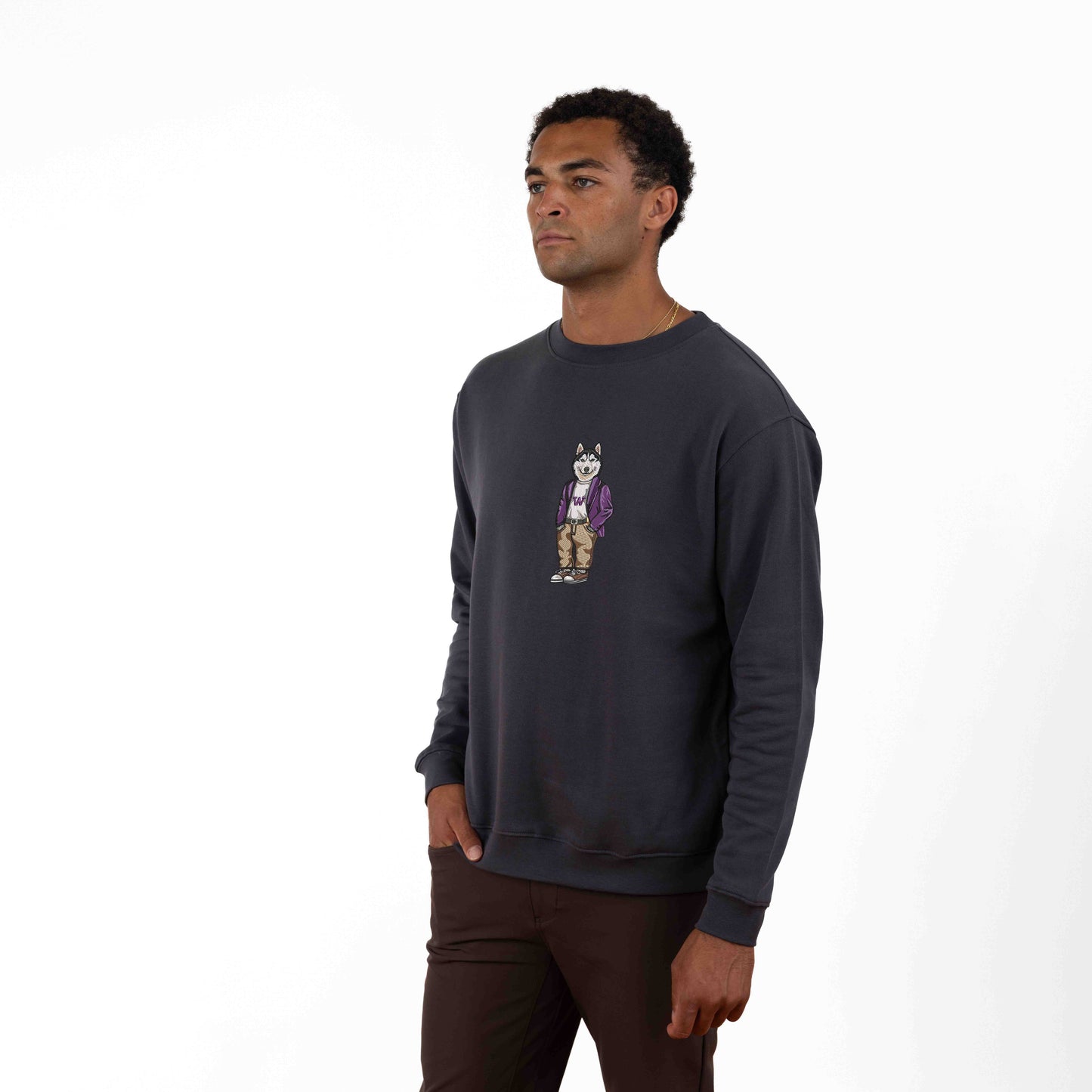 University of Washington Coat Embroidered Crewneck