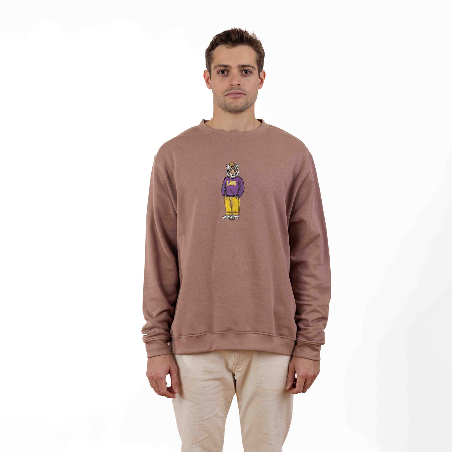 LSU Vault Hat Embroidered Crewneck