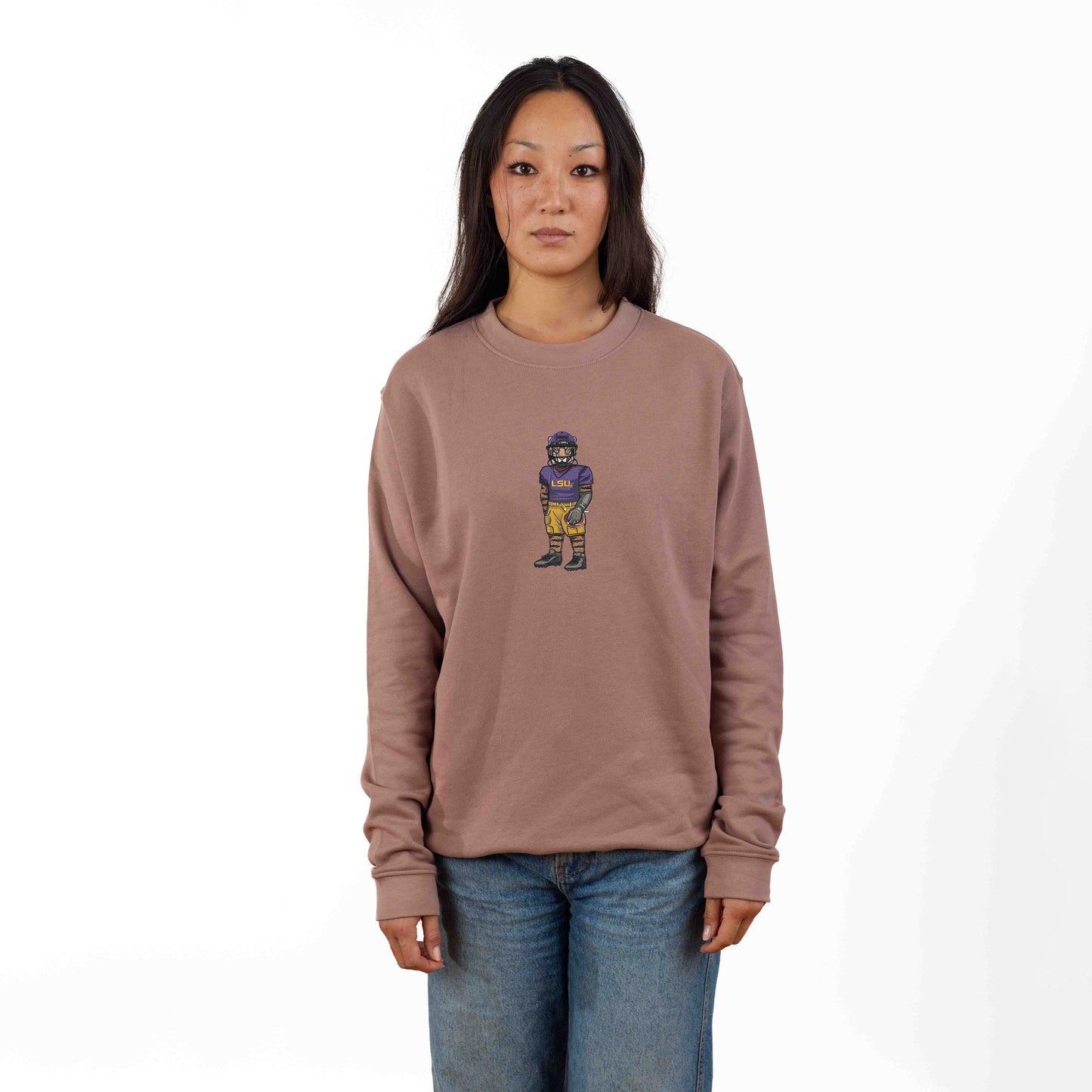 LSU Football Embroidered Crewneck