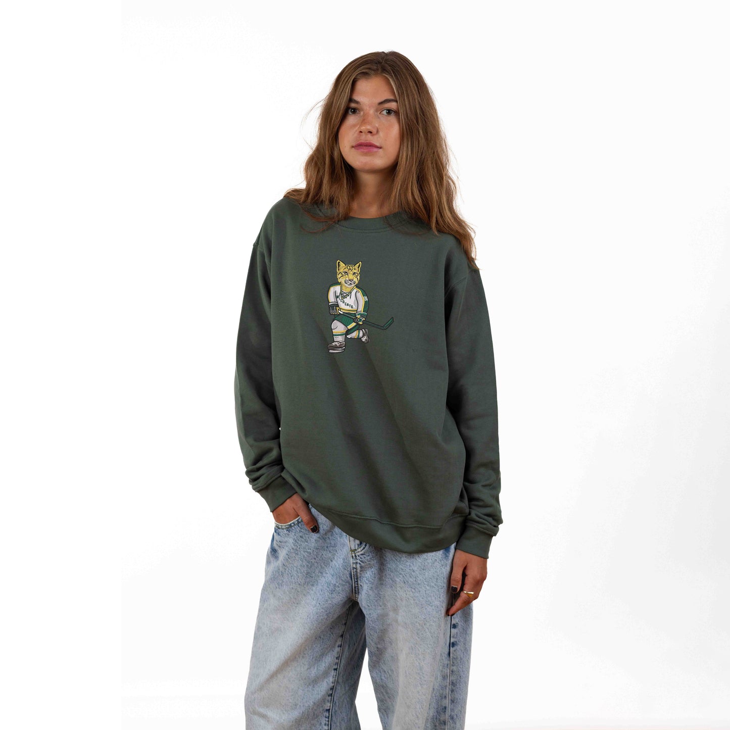 NMU Hockey Embroidered Crewneck