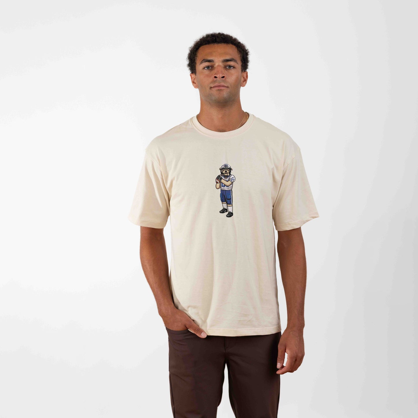 Yale Football (Helmet On) Embroidered Tee