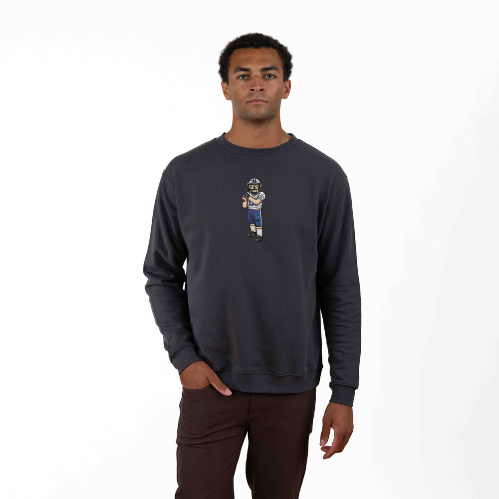 Yale Football (Helmet On) Embroidered Crewneck