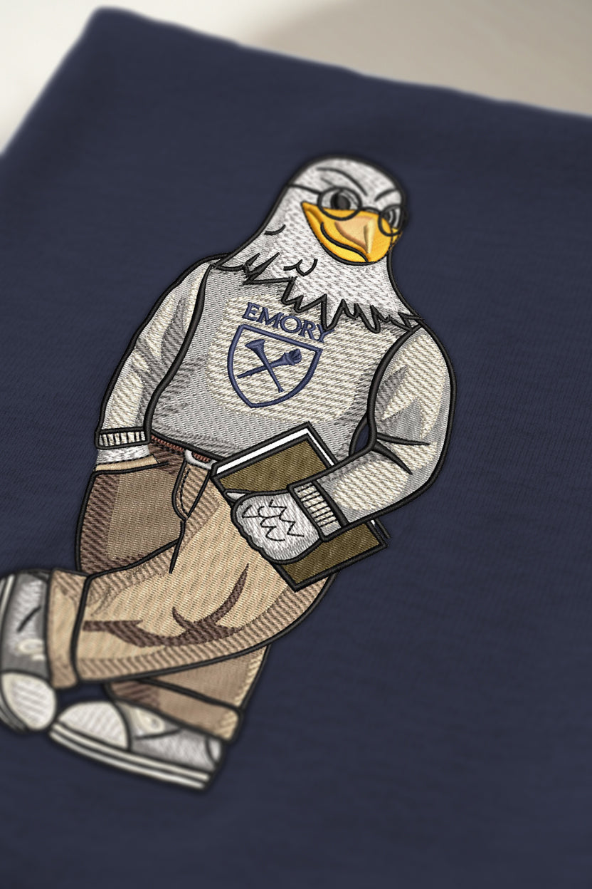 Emory University Glasses Embroidered Crewneck