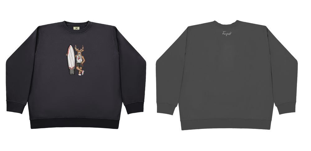 Fairfield Surfboard Embroidered Crewneck