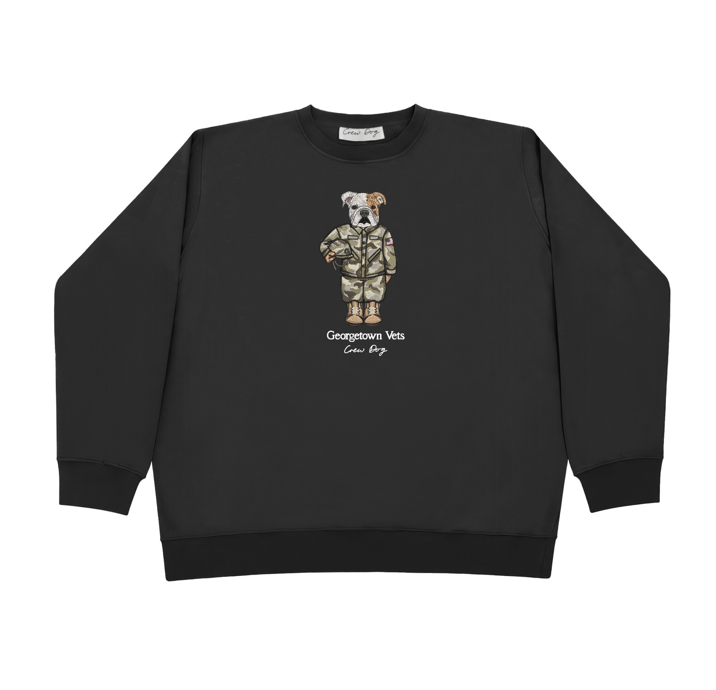 Georgetown Veterans Embroidered Crewneck