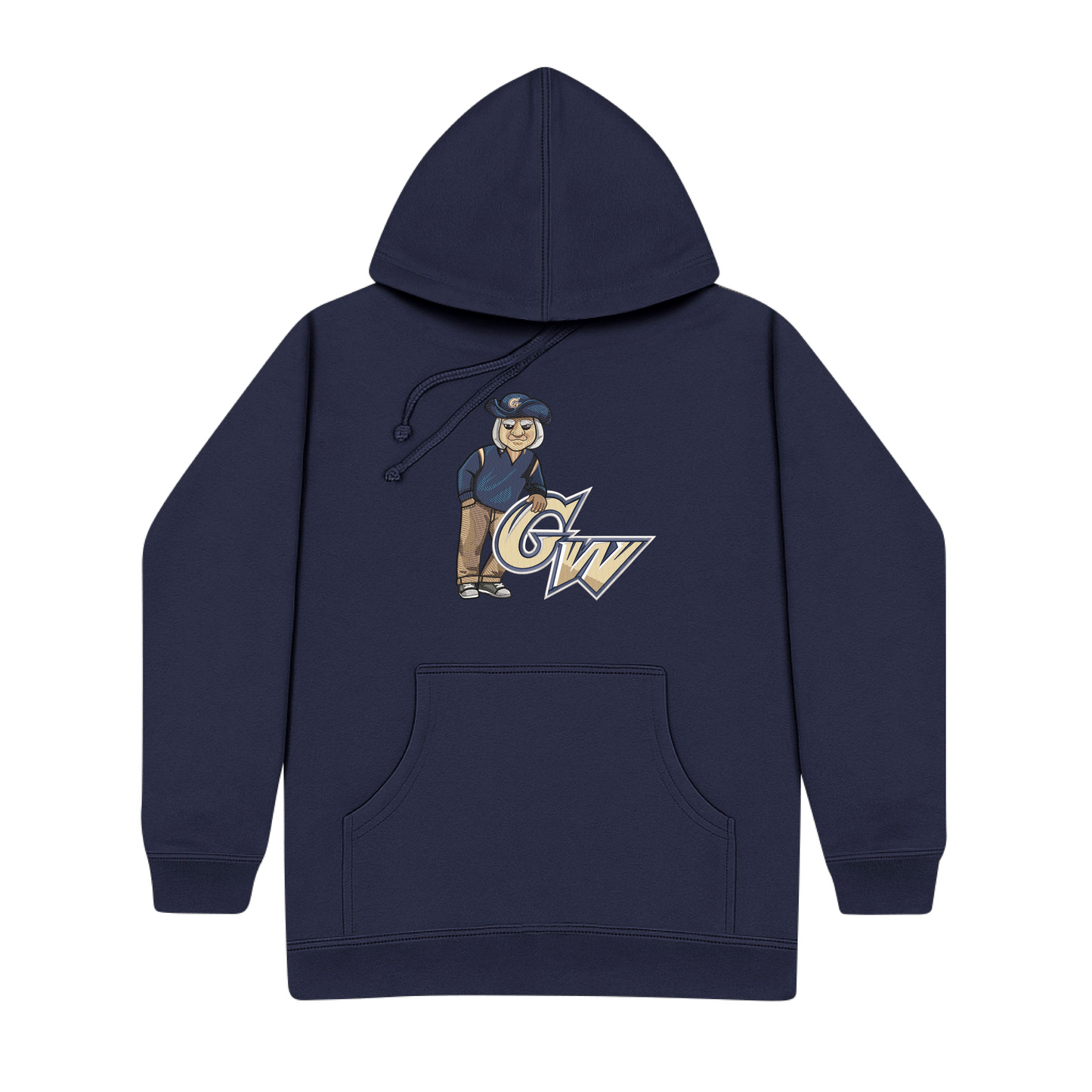 George Washington Block Letter Embroidered Hoodie