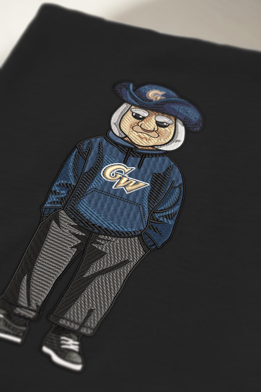 George Washington Hoodie Embroidered Crewneck