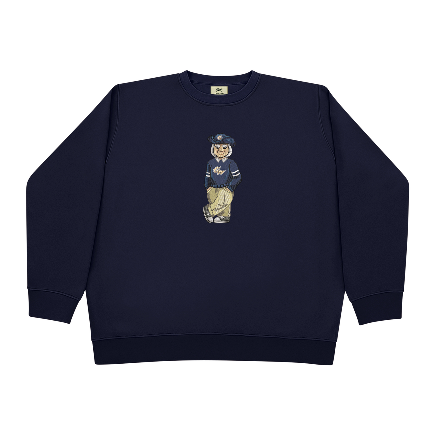 George Washington Sweater Embroidered Crewneck