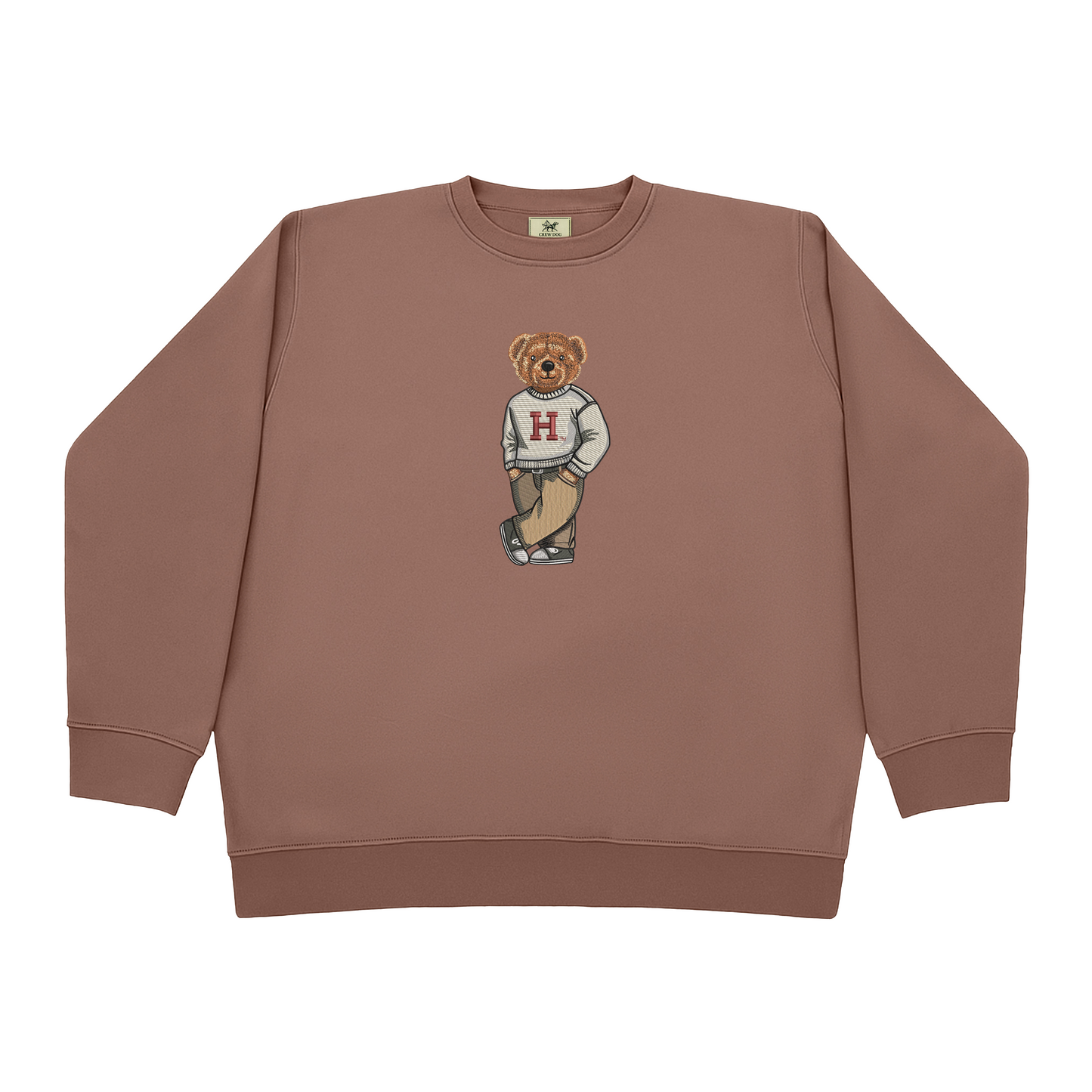 Harvard Cream Sweater Embroidered Crewneck