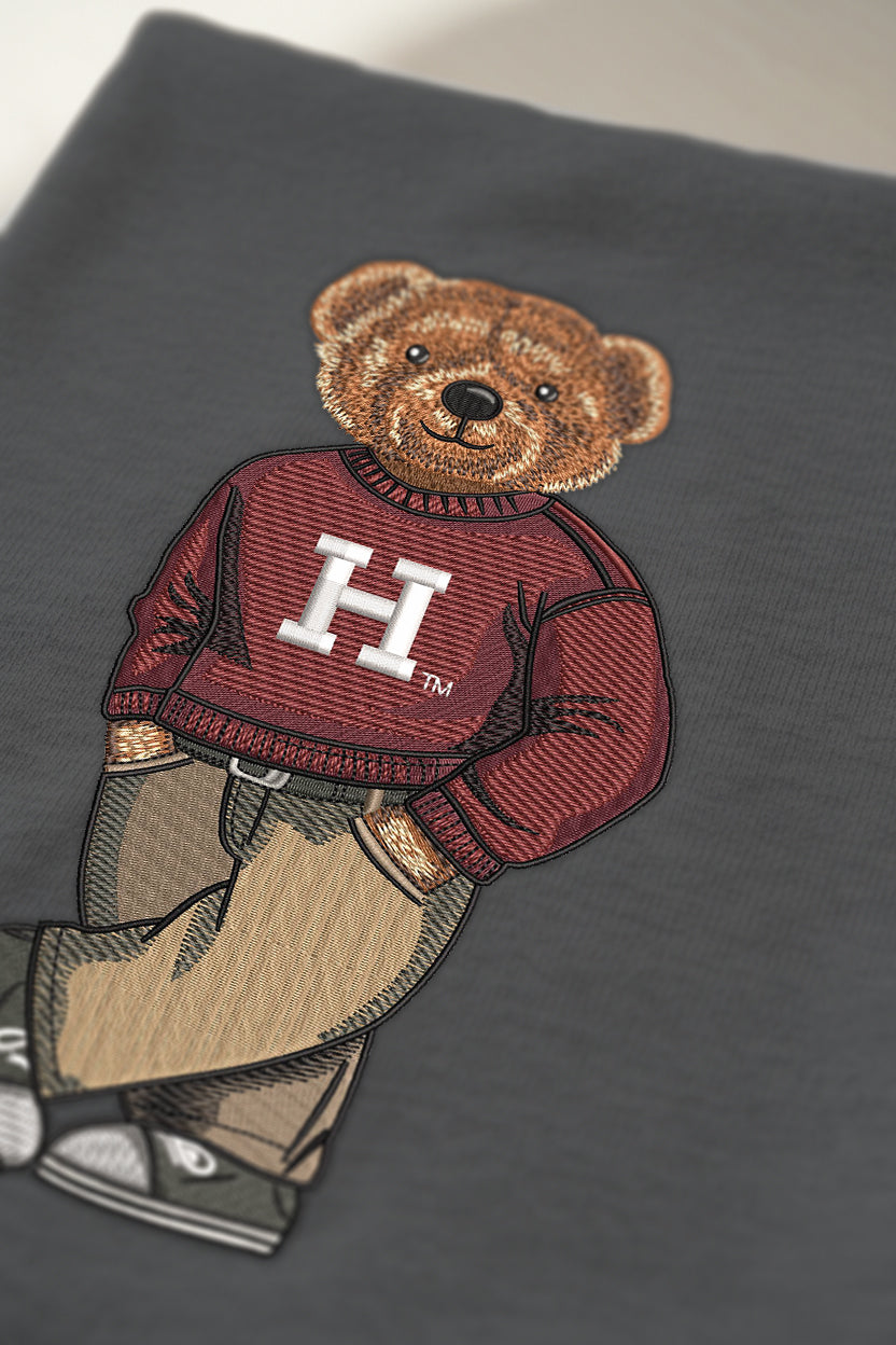 Harvard Maroon Sweater Embroidered Tee